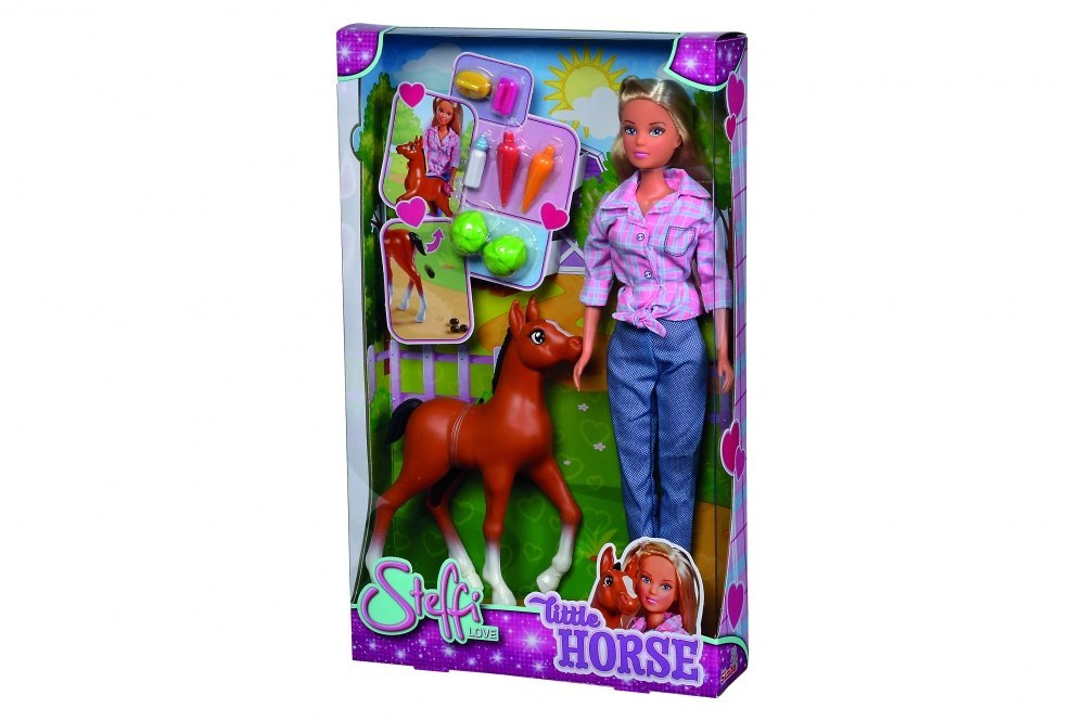 MUÑECA 29CM STEFFI AKC CON PONY SIMBA WB